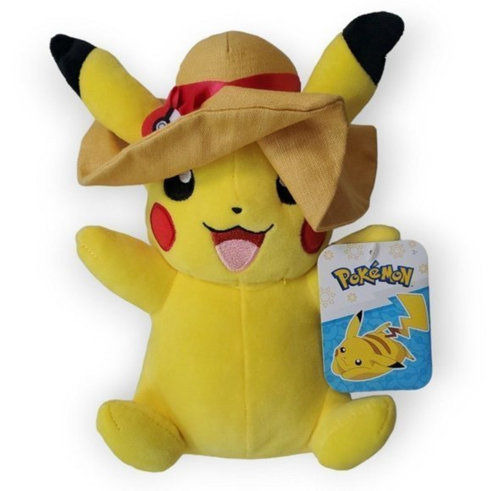 Pokemon 8” Pikachu Summer Hat With PokéBall Plush Licensed Authentic 2022‎